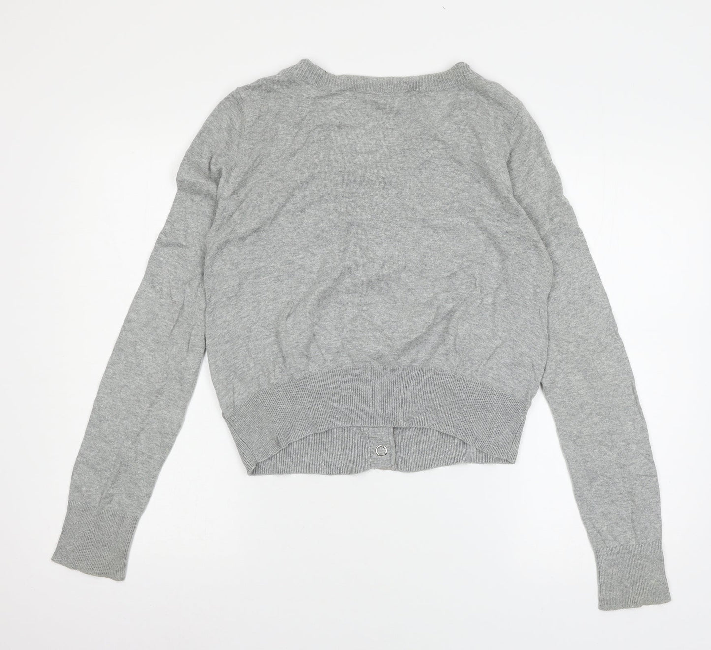 Womens UK Size 14 Topshop Grey Cardigan Jumper