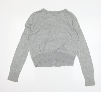 Womens UK Size 14 Topshop Grey Cardigan Jumper