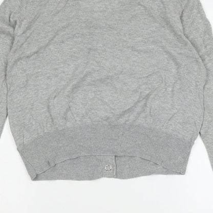 Womens UK Size 14 Topshop Grey Cardigan Jumper