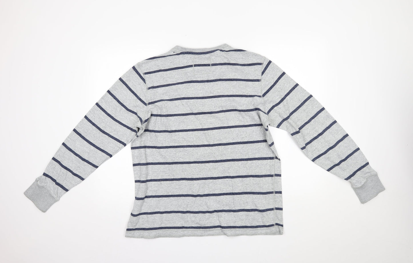 Debenhams Mens Grey Striped  Pullover Jumper Size L