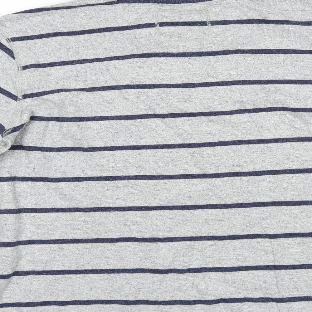 Debenhams Mens Grey Striped  Pullover Jumper Size L
