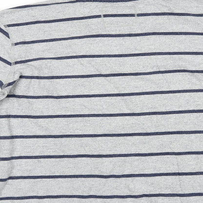 Debenhams Mens Grey Striped  Pullover Jumper Size L