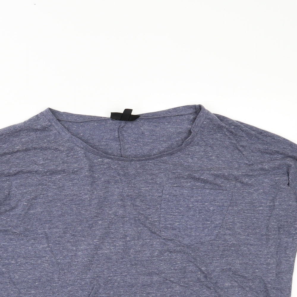 Womens UK Size 6 Topshop Blue Basic Blouse