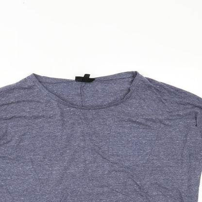 Womens UK Size 6 Topshop Blue Basic Blouse