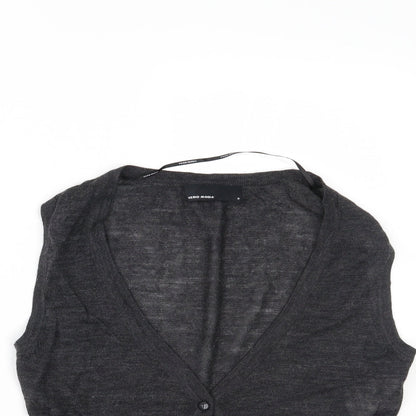 Womens UK Size M VERO MODA Grey Cardigan Jumper