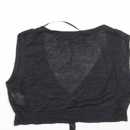 Womens UK Size M VERO MODA Grey Cardigan Jumper