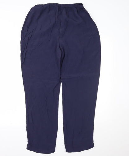 Womens UK Size 14 Marks and Spencer Regular Fit  Blue Trousers