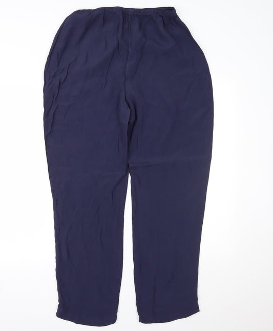 Womens UK Size 14 Marks and Spencer Regular Fit  Blue Trousers