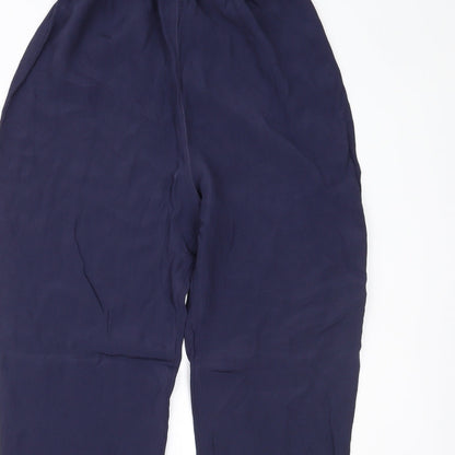 Womens UK Size 14 Marks and Spencer Regular Fit  Blue Trousers