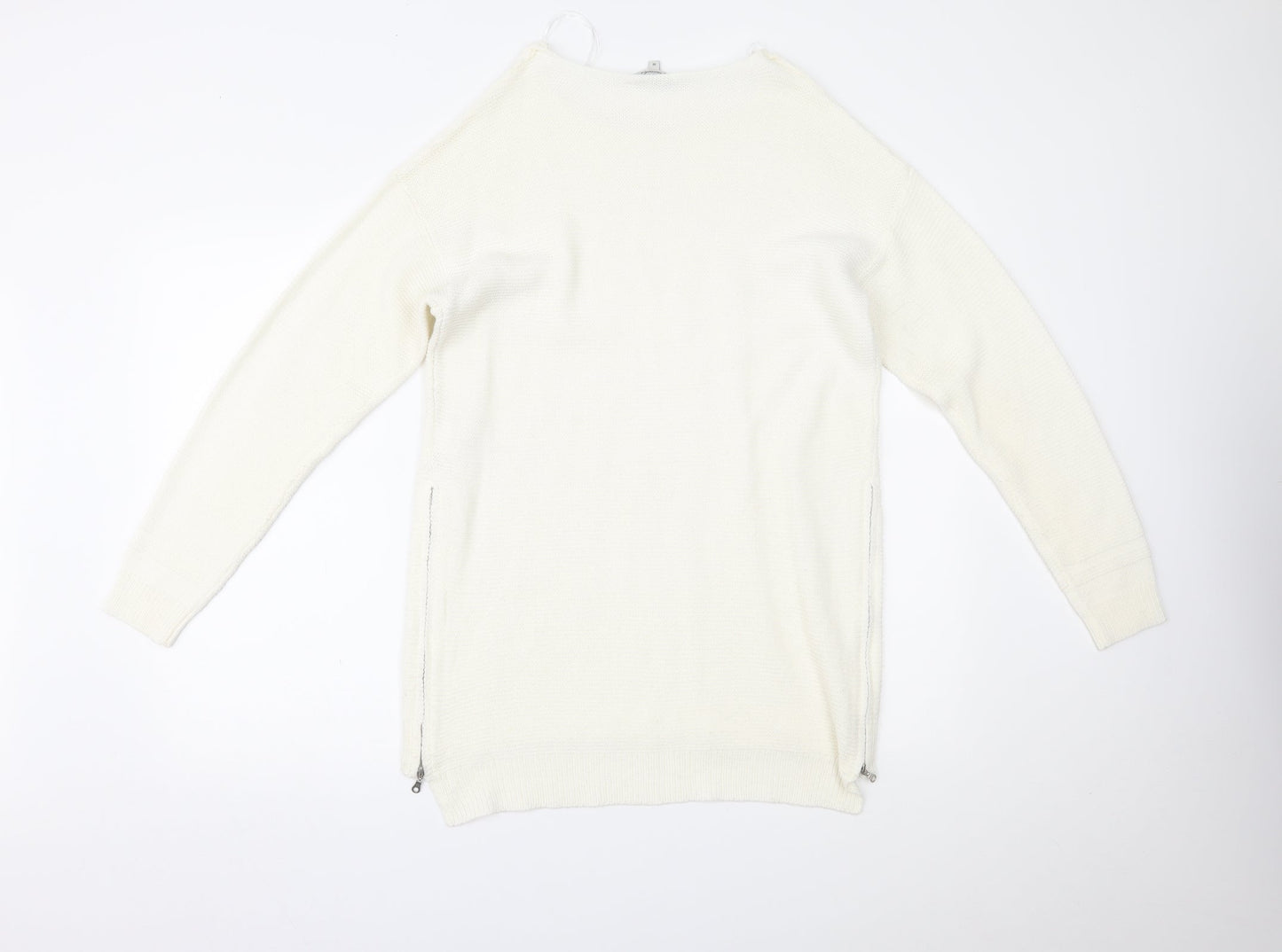 Womens UK Size M Peacocks Ivory Pullover Jumper