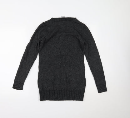 Oxxyzen Womens Grey   Pullover Jumper Size L