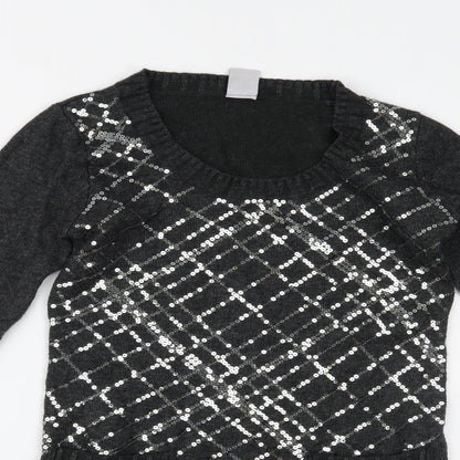 Oxxyzen Womens Grey   Pullover Jumper Size L