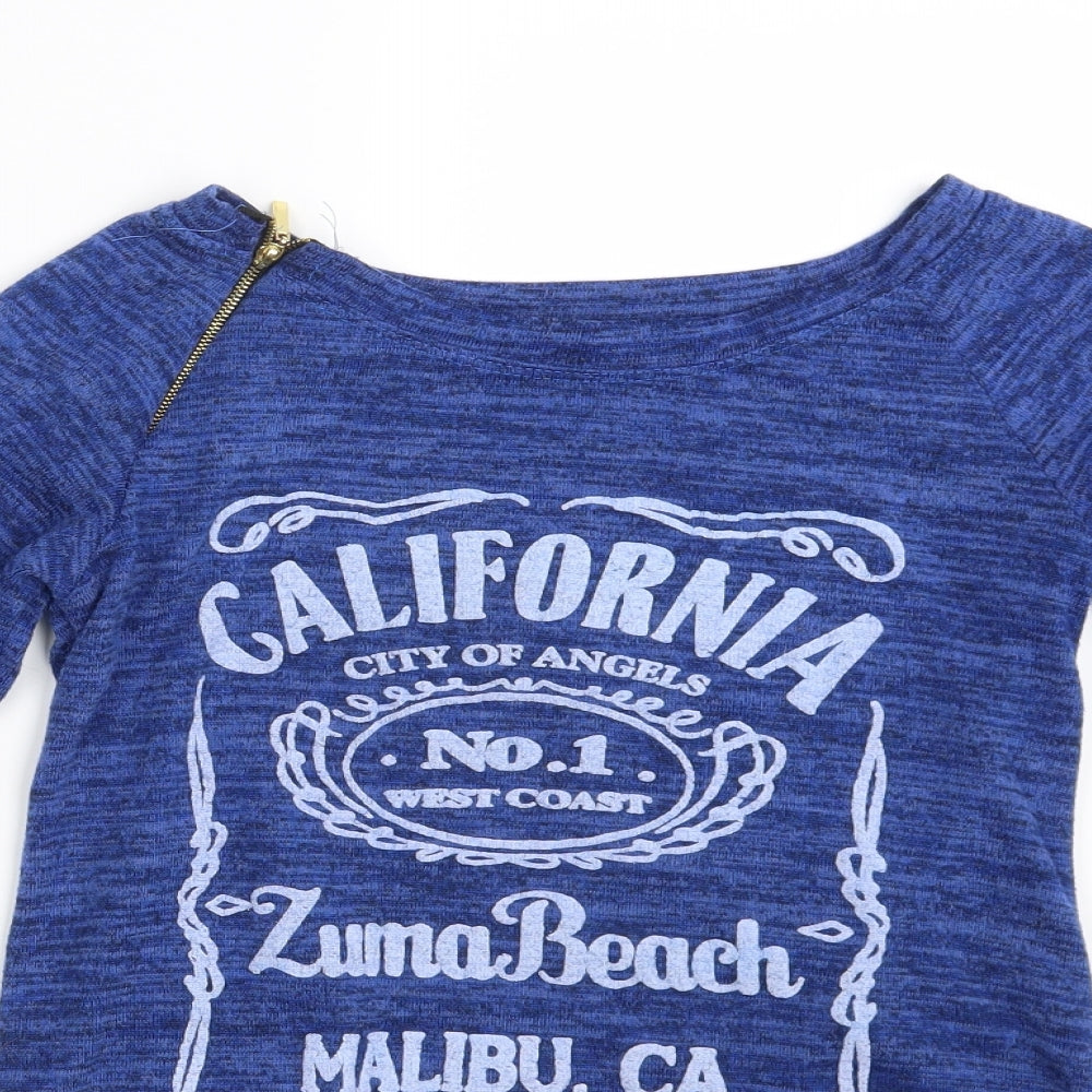 Womens UK Size One Size Preworn Blue Pullover Jumper