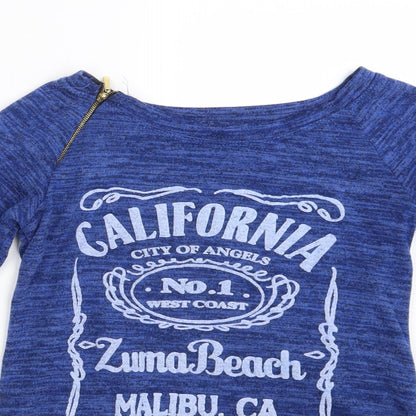 Womens UK Size One Size Preworn Blue Pullover Jumper