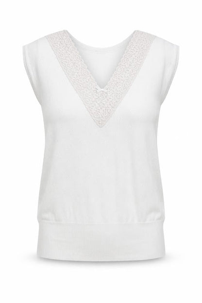 White Snowdrop Womens White Floral  Pullover Jumper Size L