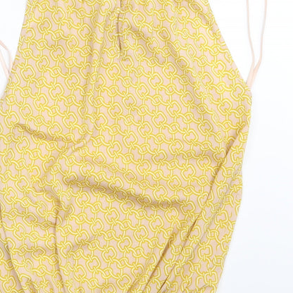 Womens UK Size 6 Dorothy Perkins Gold Basic Blouse
