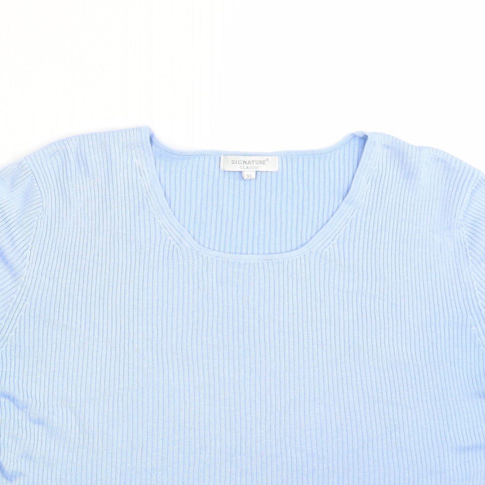 Womens UK Size XL Signature Blue Pullover Jumper