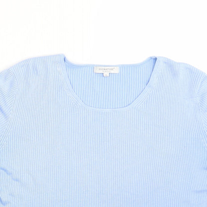 Womens UK Size XL Signature Blue Pullover Jumper