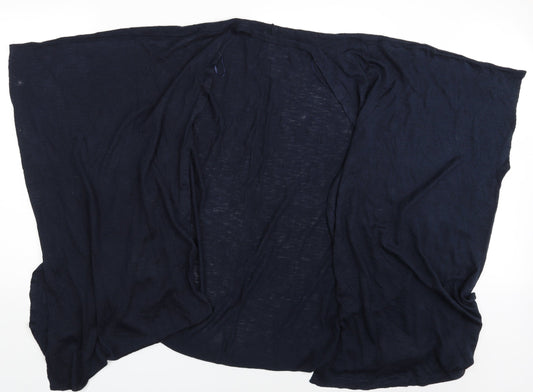 Womens UK Size One Size TEXT Blue Cardigan Jumper