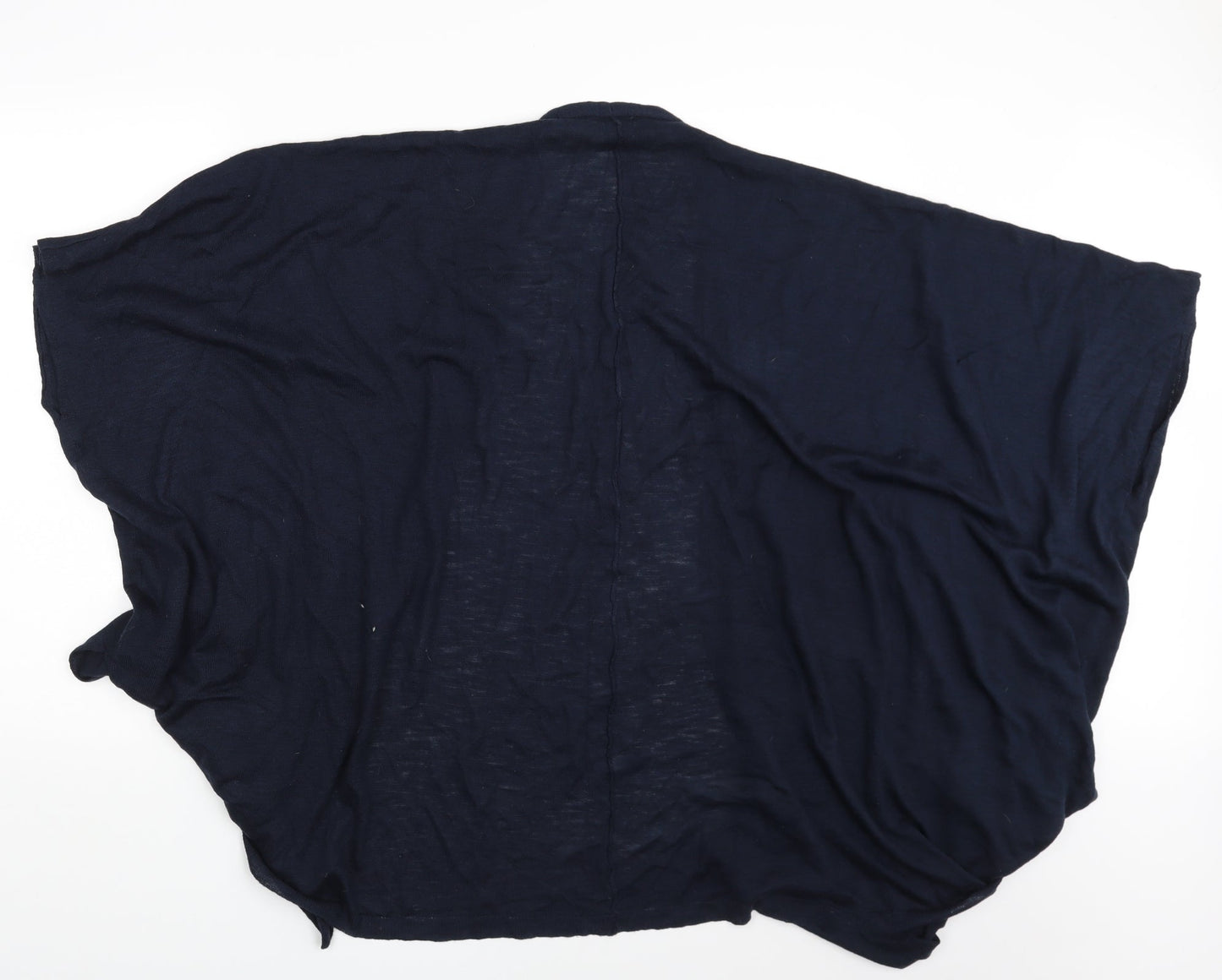 Womens UK Size One Size TEXT Blue Cardigan Jumper