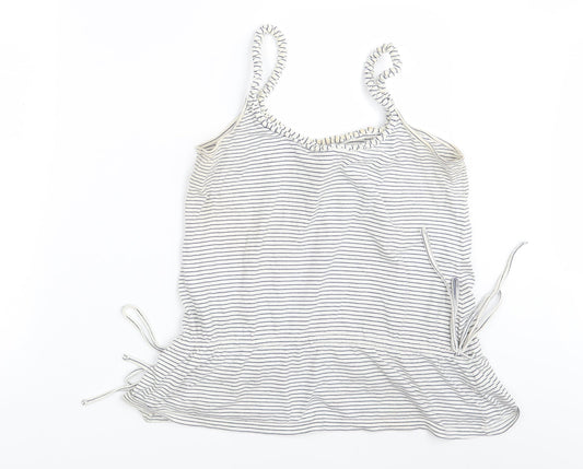 Womens UK Size 12 Preworn White Basic Tank