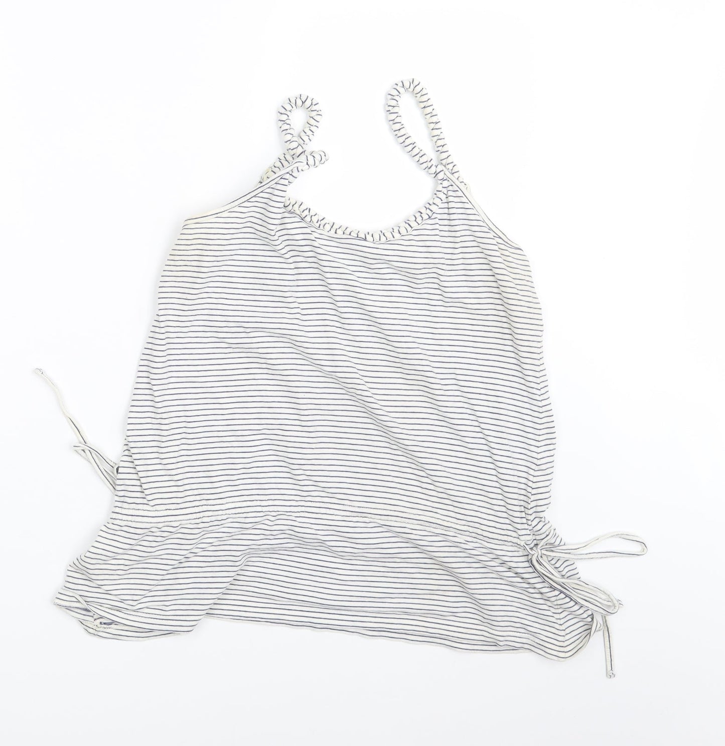 Womens UK Size 12 Preworn White Basic Tank