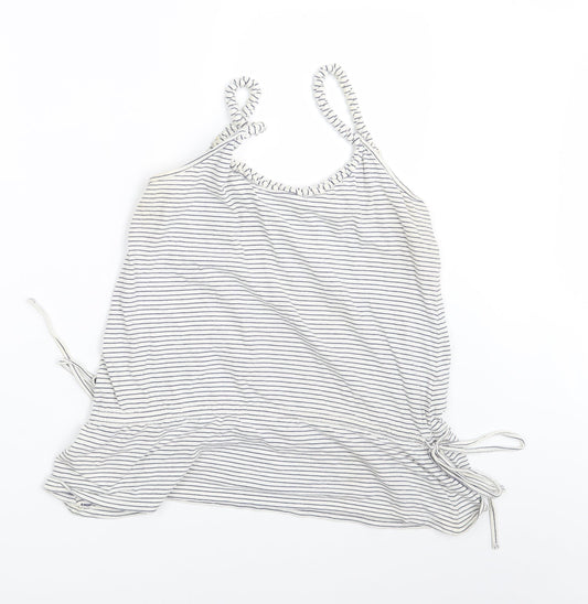 Womens UK Size 12 Preworn White Basic Tank
