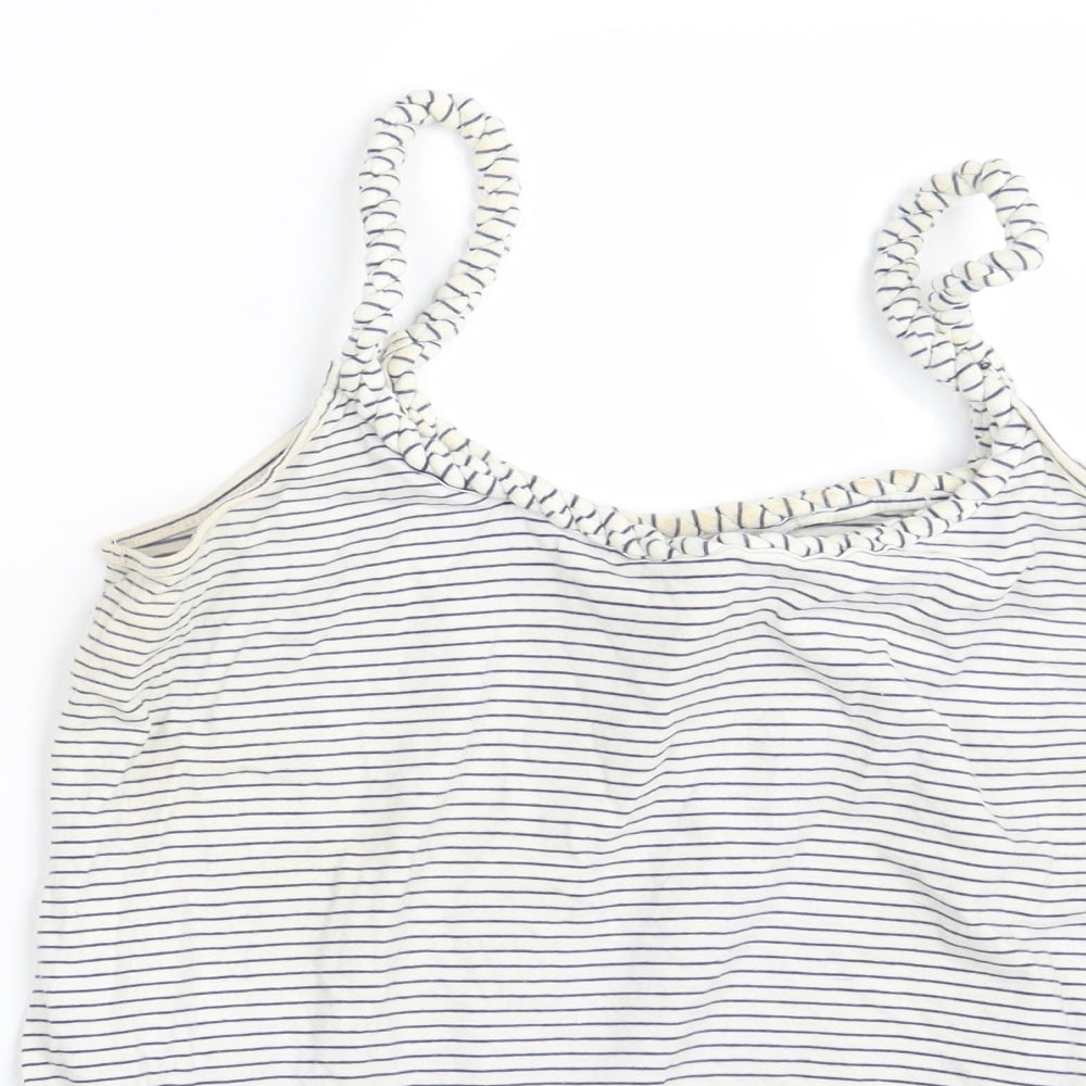 Womens UK Size 12 Preworn White Basic Tank