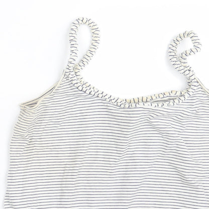 Womens UK Size 12 Preworn White Basic Tank