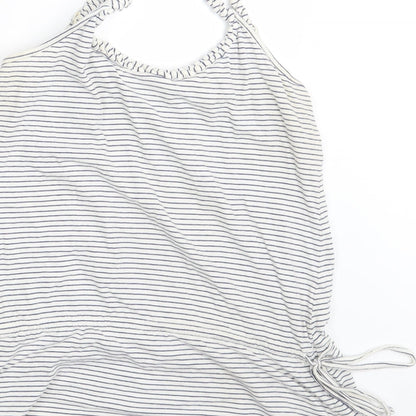 Womens UK Size 12 Preworn White Basic Tank