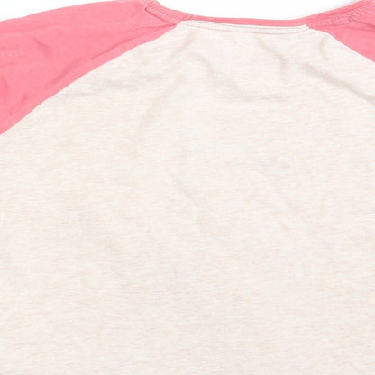 Nutmeg Girls Pink Animal Print  Basic T-Shirt One Size  - Owl