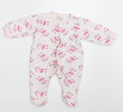 Unicorn Girls White Animal Print  Romper One-Piece Size 3-6 Months  - Unicorn