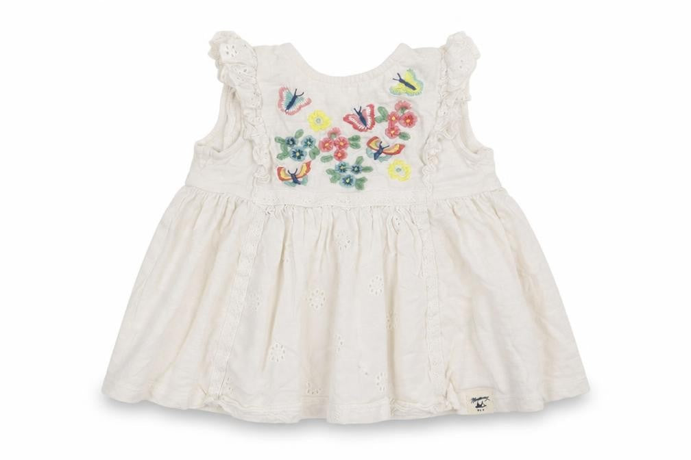 Debenhams Girls White Floral  T-Shirt Dress  Size 3-6 Months