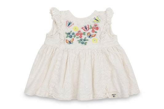 Debenhams Girls White Floral  T-Shirt Dress  Size 3-6 Months