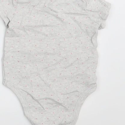 Little Me Baby Grey Polka Dot  Basic T-Shirt Size 9-12 Months