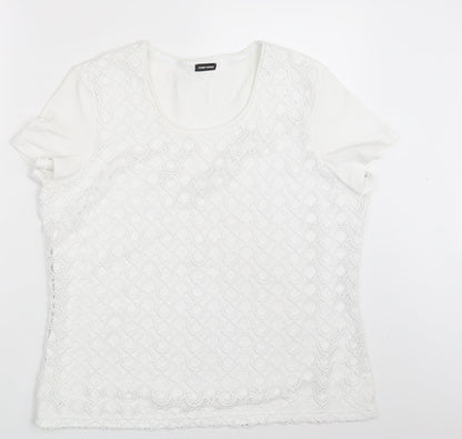Womens UK Size One Size Gerry Weber White Basic T-Shirt