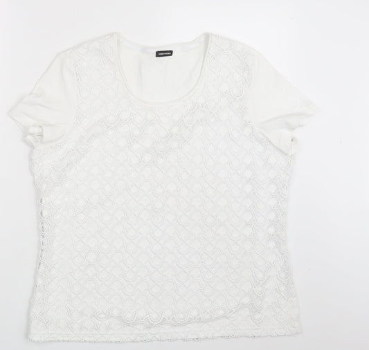 Womens UK Size One Size Gerry Weber White Basic T-Shirt