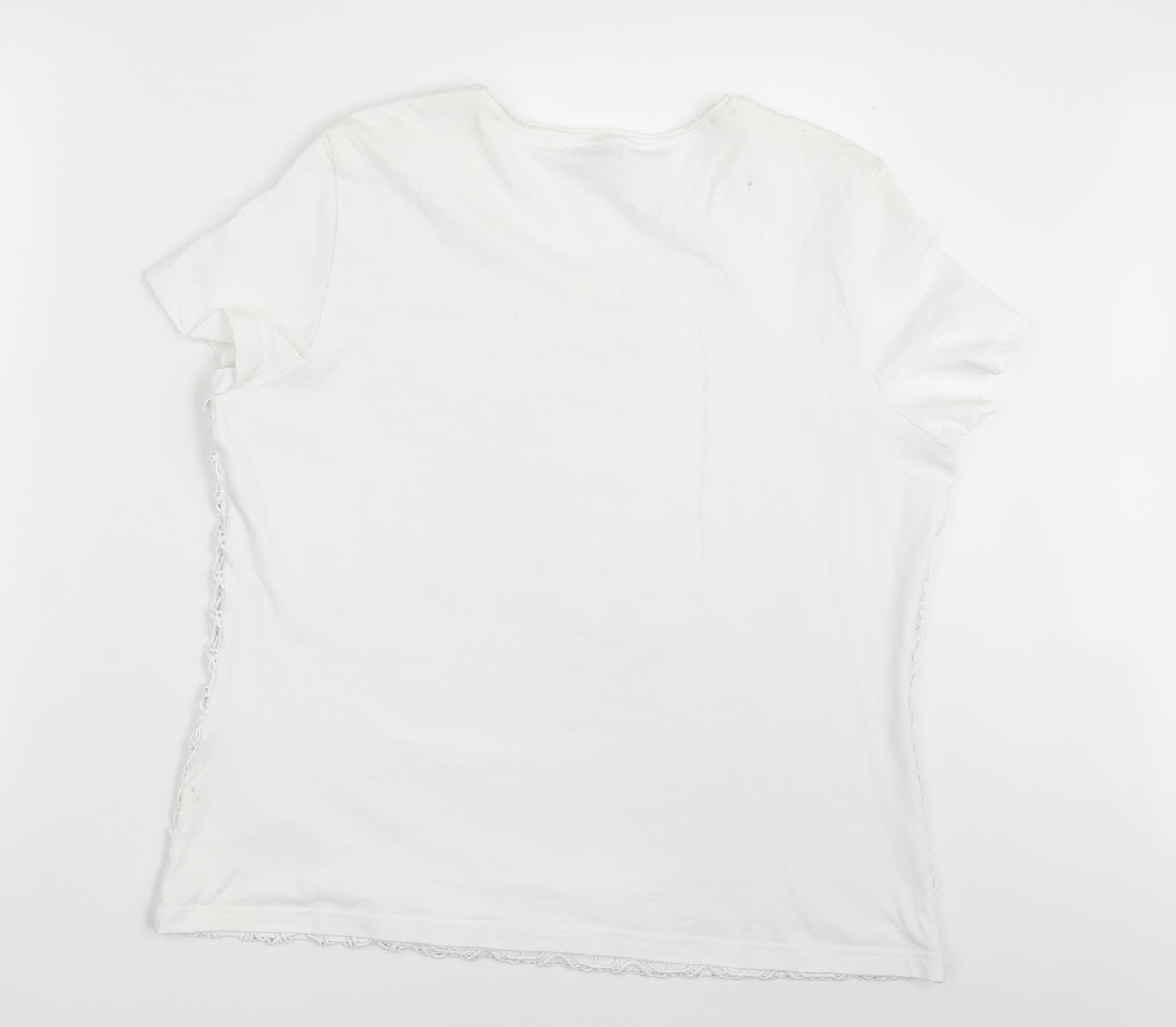 Womens UK Size One Size Gerry Weber White Basic T-Shirt
