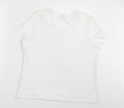 Womens UK Size One Size Gerry Weber White Basic T-Shirt