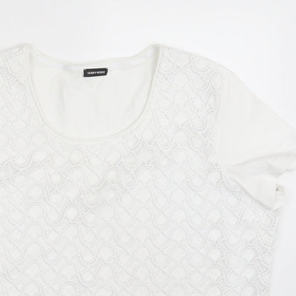 Womens UK Size One Size Gerry Weber White Basic T-Shirt
