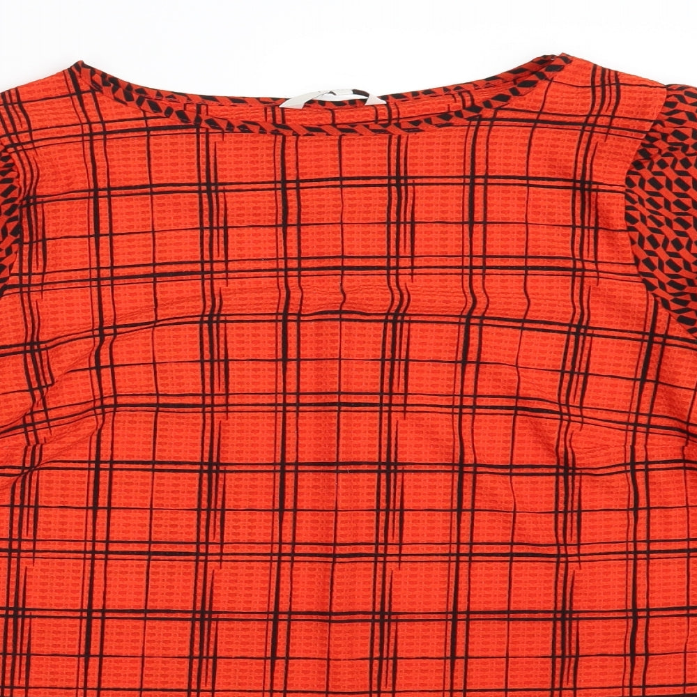 Womens UK Size 14 NEXT Orange Basic Blouse