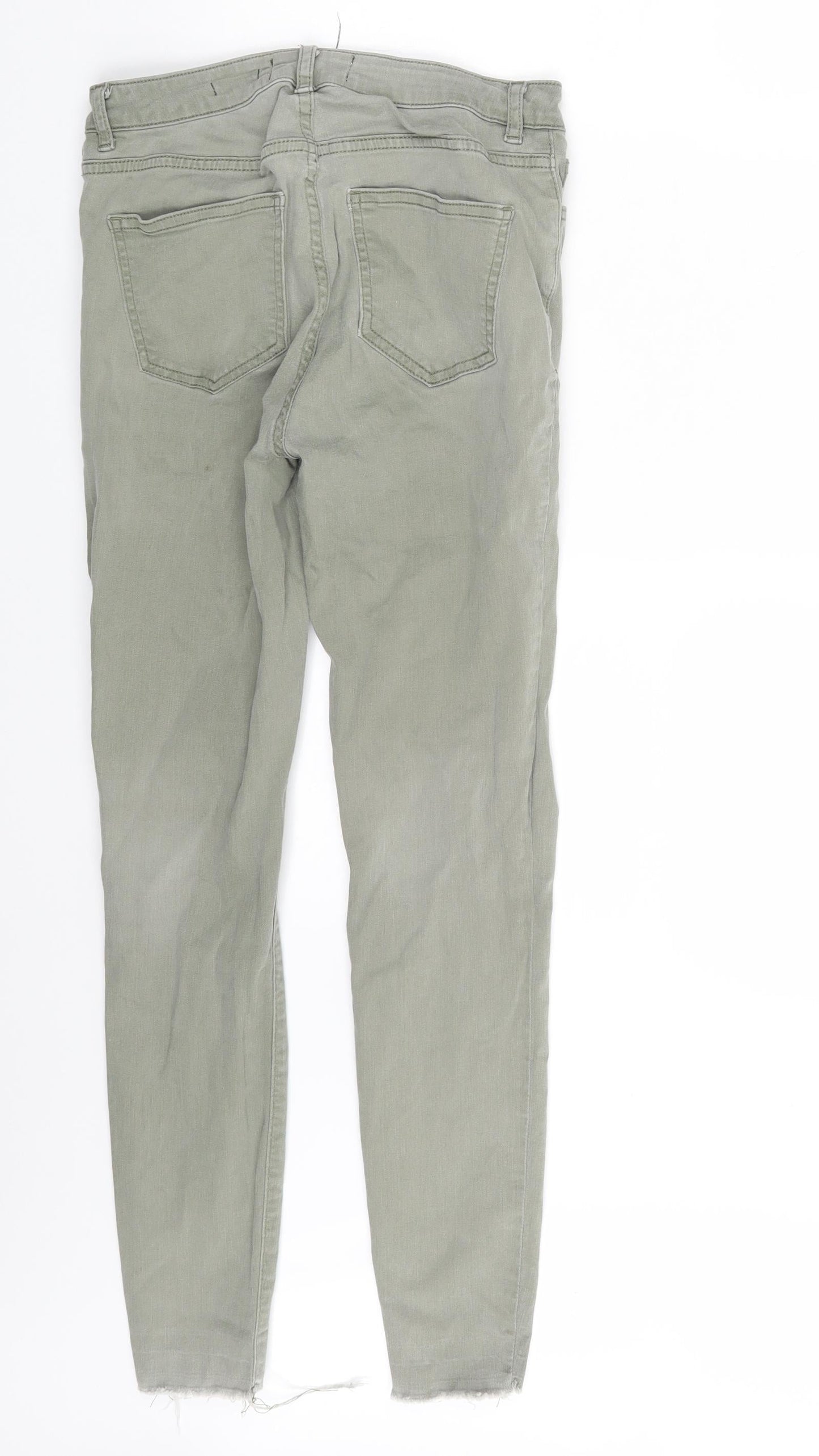 New Look Womens Green  Denim Skinny Jeans Size 10 L26 in