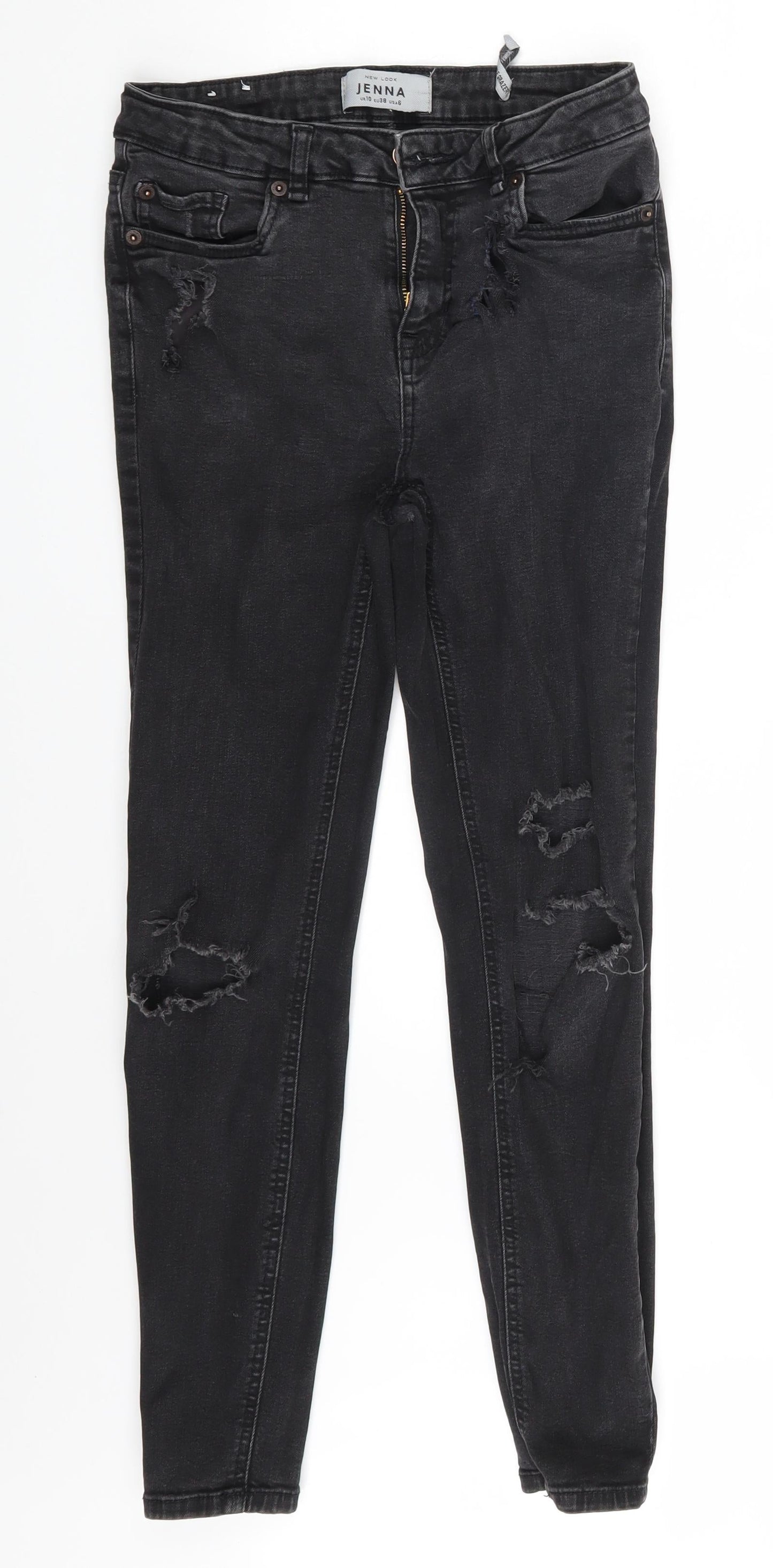 New Look Womens Black  Denim Skinny Jeans Size 10 L25 in