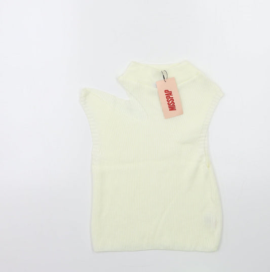 Misspap Womens White   Pullover Jumper Size 10