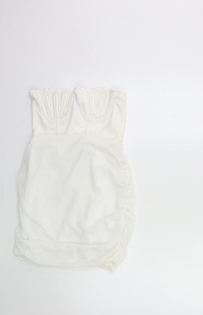 PRETTYLITTLETHING Womens White   Bodycon  Size 8