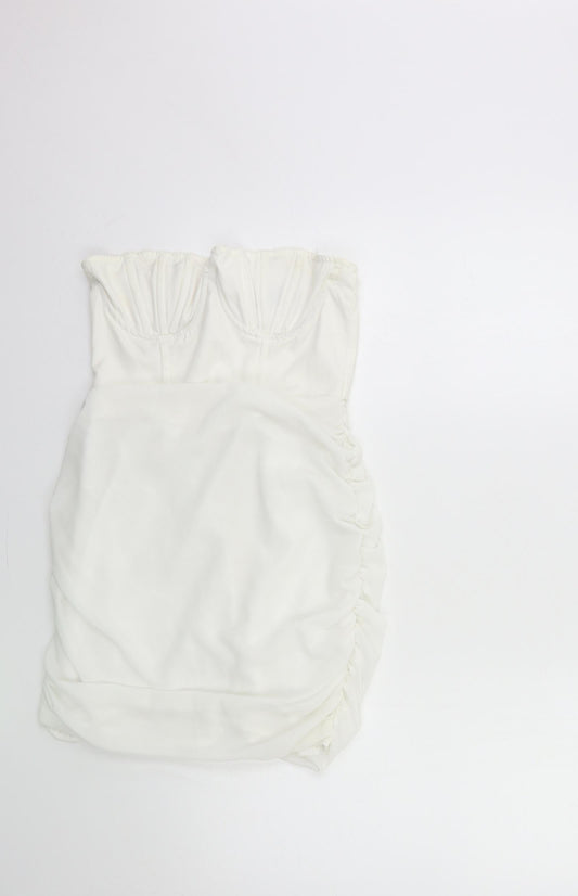 PRETTYLITTLETHING Womens White   Bodycon  Size 8