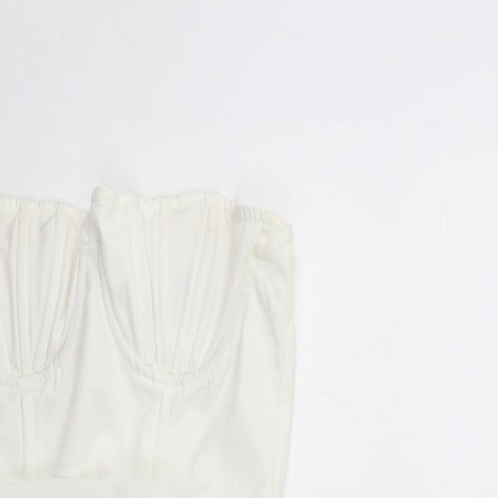 PRETTYLITTLETHING Womens White   Bodycon  Size 8