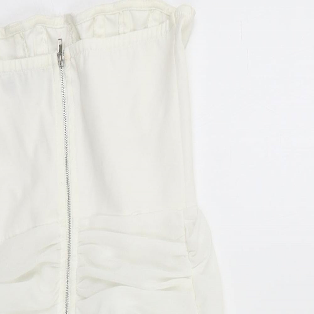 PRETTYLITTLETHING Womens White   Bodycon  Size 8
