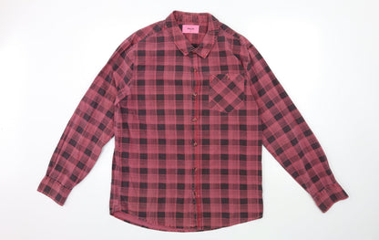 rolla's Mens Red Check   Button-Up Size M