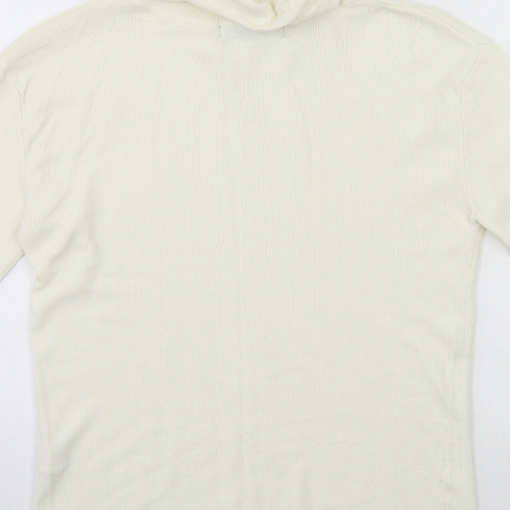 Primark Womens White  Knit Pullover Jumper Size 12